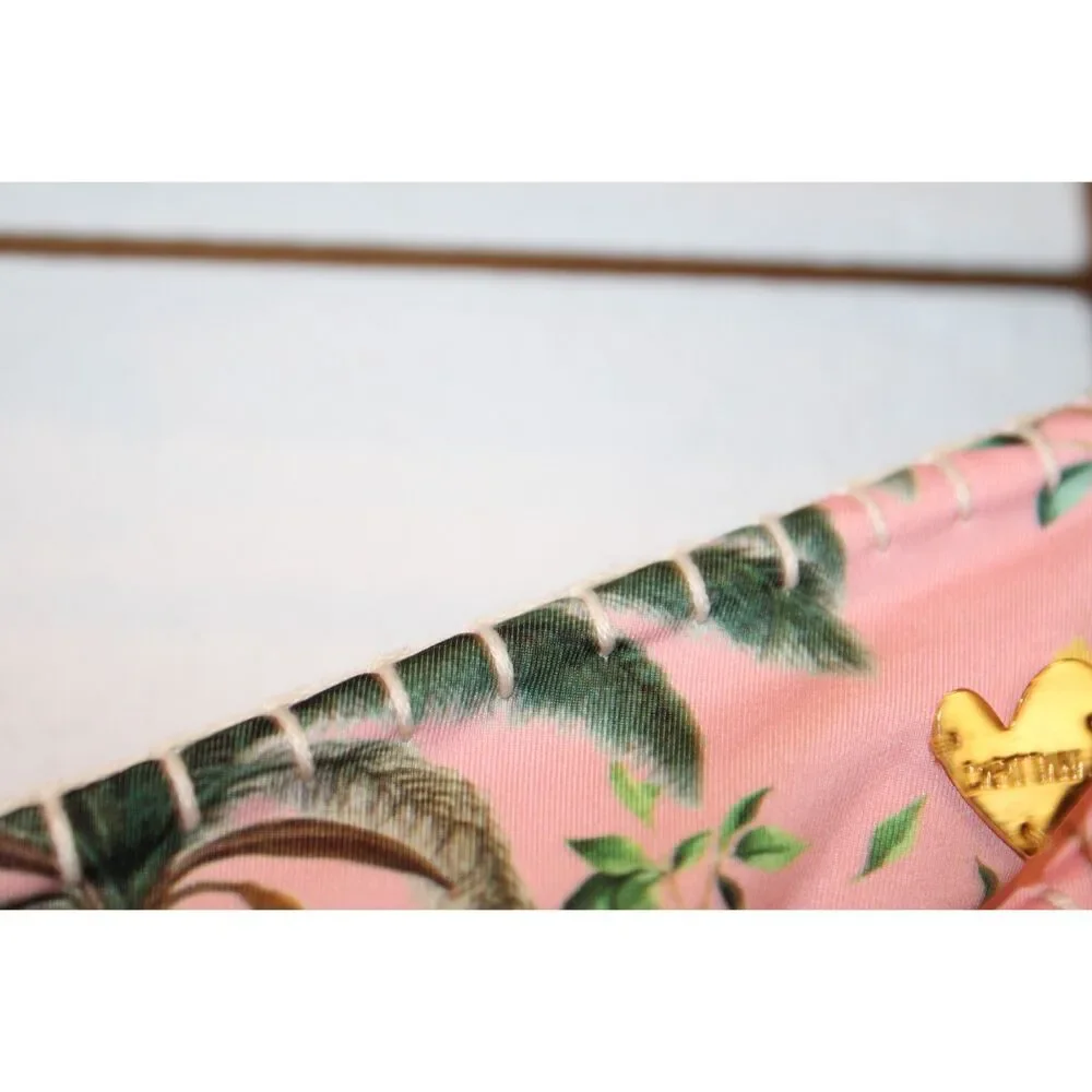 Capittana size small womens bikini bottoms pink tropical print giraffe - Picture 2 of 6